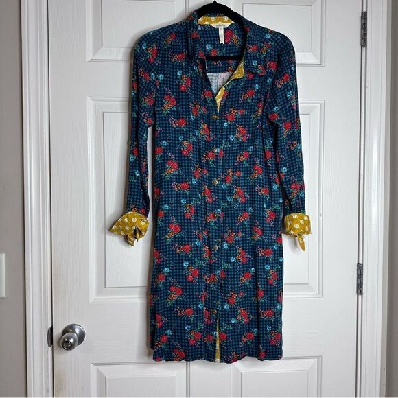 Matilda Jane Women’s Choose Your Own Path Fa La La Plaid Floral Dress Size S - Picture 8 of 13